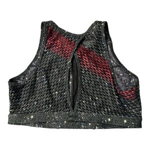 Peloton Wear It To Heart Girls Night Out Sparkle Space Sports Bra XL